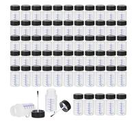 Wesafrae for Fixing Car Scratches Touch Up Paint Containers-60 Pieces 50ml Empty Paint Bottles Including Brush& Mixing Ball Set