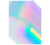 Wesafrae for Inkjet Printer Compatible Holographic Sticker Paper A4 Size, 40 Sheets, 8.3 X 11.7 Inch,Waterproof Vinyl
