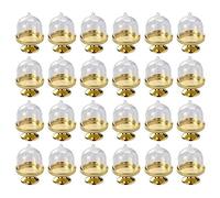 Wesafrae Golden Mini Cake Stand-Mini Cake Pan with Stand and Dome Cover, 24 Single Cup Cake Stand Mini Dessert Pan