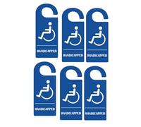 Wesafrae Hanger 3.5 X 8.5 Inch Handicap Parking Sign Wheelchair Reserved Parking Tag 6Pcs Safety Permit