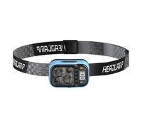 Wesafrae Headlamp Motion Sensor Headlight LED Rechargeable Headlamp,Adjustable Headband for Camping Running Walking Black+Blue