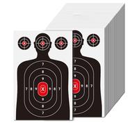 Wesafrae Paper Targets 50 Pack 14x22 Inch Silhouette Red Center, BB/Toy Targets Range