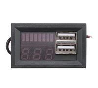 Wesafrae Red Led Digital Display Voltmeter Mini Voltage Meter Volt Tester Panel for Dc 12V Cars Motorcycles Vehicles Usb 5V2a Output 12.6V Battery