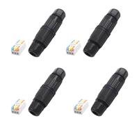 Wesafrae Replaceable Lever Wire Connectors 4 Sets 3 Way IP68 Waterproof Outdoor Electrical Cable Connector Junction Box