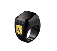 Wesafrae Smart Ring Bluetooth Counter Electronic Finger Counter Prayer Finger Ring Counter Worship Time Reminder Count 18mm Black
