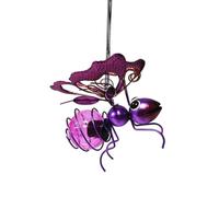 Wesafrae Solar Iron Insect Statue with LED Fairy Light Outdoor Hanging Tree Ornament for Fence Yard Courtyard Garden Decor B