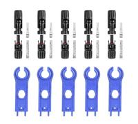 Wesafrae Solar PV Connector Kit-Photovoltaic Panel Plug 1000V 30A with Wrench for 2.5/4/6mm2 Cable B2