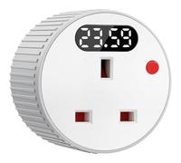 Wesafrae Timer Digital Single Switch 15 Minutes to 24 Hours with LED Digital Display for All Types of Household Appliances Timed Power Outlet Countdown Socket Timer UK Plug