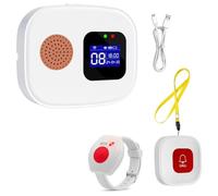 Wesafrae Tuya WiFi Wireless Emergency Alert Call Button System Caregiver Pager for Seniors Patients in Hospitals
