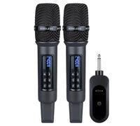 Wesafrae Universal Two-In-One Wireless Microphone System 2.4GHz for Home Karaoke& Outdoor Sound Systems Handheld Device