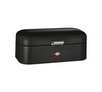 WESCO Grandy bread bin in matt black, powder-coated sheet steel, ventilation holes and sturdy handle