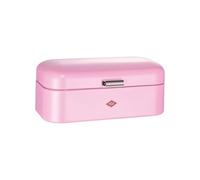 WESCO Grandy bread bin in pink, powder-coated sheet steel, ventilation holes and sturdy handle, 41 x 25.5 x 16.5 cm
