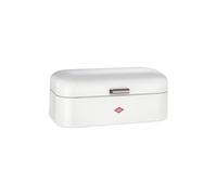 WESCO Grandy bread bin in white, powder-coated sheet steel, ventilation holes and sturdy handle