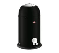 WESCO Kickmaster Junior Bin Matt Black Powder Coated Steel Sheet with Integrated Shock Absorber 12 Litre Capacity Plastic Insert
