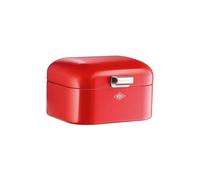 WESCO Mini Grandy Bread Bin in Red, Powder-Coated Sheet Steel, Ventilation Holes and Sturdy Handle