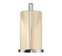 Wesco Paper Roll Holder in Almond Stainless Steel and Coloured Painted Sheet Steel, Stable Stainless Steel Base, for Standard Kitchen Paper Rolls or 2-3 Toilet Paper Rolls