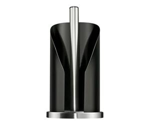 WESCO Paper Roll Holder in Black Stainless Steel and Coloured Painted Sheet Steel, Stable Stainless Steel Base, for Standard Kitchen Paper Rolls or 2-3 Toilet Paper Rolls