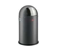 WESCO Pushboy Junior 175531-77 Rubbish Bin, Sheet Steel, 22 Litres, Matte Graphite