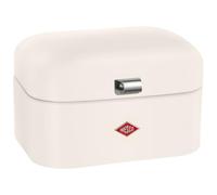 WESCO Single Grandy bread bin in matt sand, powder-coated sheet steel, ventilation holes and sturdy handle