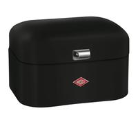 WESCO Single Grandy Bread Bin in Matte Black, Powder-Coated Sheet Steel, Ventilation Holes and Sturdy Handle