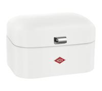 WESCO Single Grandy Bread Bin Matte White, Powder-Coated Sheet Steel, Ventilation Holes and Sturdy Handle