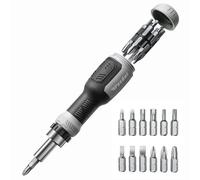 Wesdut 13 in 1 Ratchet Screwdriver Set | Multi Bit Screwdriver with Handle Storage | Non Slip Grip | PH SL Torx Hex SQ Bits for Flat Pack Furniture Assembly, Cabinet Repair and Home DIY