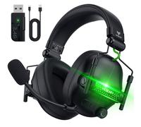 WESEARY 2.4G Wireless Gaming Headset for PS5, PS4, PC, Switch, Surround Sound Gaming Headphones with Mic, 50mm Drivers Wireless Gaming Headphones, RGB Lighting 50Hr Battery