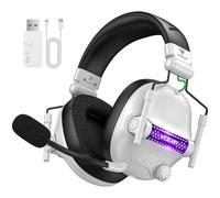 WESEARY 2.4G Wireless Gaming Headset for PS5, PS4, PC, Switch, Surround Sound Gaming Headphones with Mic, 50mm Drivers Wireless Gaming Headphones, RGB Lighting 50Hr Battery