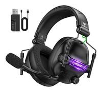 WESEARY 2.4G Wireless Gaming Headset for PS5, PS4, PC, Switch, Surround Sound Gaming Headphones with Mic, 50mm Drivers Wireless Gaming Headphones, RGB Lighting 50Hr Battery