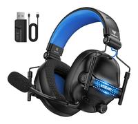 WESEARY 2.4G Wireless Gaming Headset for PS5, PS4, PC, Switch, Surround Sound Gaming Headphones with Mic, 50mm Drivers Wireless Gaming Headphones, RGB Lighting 50Hr Battery