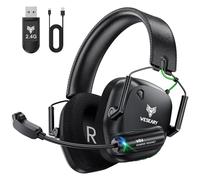 WESEARY Wireless 2.4GHz Gaming Headset for PS5, PS4, Mac, Switch, Mobile, Gaming Headphones with Crystal-Clear ENC Mic, Bluetooth 5.4, Ultra-Low Latency, Stereo Bluetooth Headset for PC