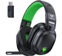 WESEARY Wireless Gaming Headset for PS4, PC, Switch, Mac 2.4GHz Crystal Stereo Bluetooth Gaming Headphones with Microphone, Wireless Headset for PS5, Lossless Audio, 50-Hour Battery