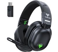 WESEARY Wireless Gaming Headset for PS5/PS4/PC/Switch/Mac, Dual Mode 2.4GHz & Bluetooth & USB, Headset with Microphone, 50-Hour Battery, EQ Modes, Lossless Audio, RGB Lighting