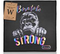 WESERWEF Design Microfiber Glasses Cleaning Cloth, Premium Cleaning Cloths for Spectacles, Lens, Screens, Tablets, Eyeglasses, 12" x 12", Ultra-Soft & Scratch-Free (Gorilla)