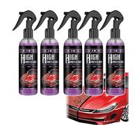 Wesh 3 in 1 High Protection Quick Car Coating Spray, 100ml Car Ceramic Coating Spray, Plastic Parts Refurbish Agent, Quick Coat Car Wax Polish Spray For Cars (5pcs)