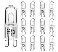 WeshLMPO G9 Halogen Bulbs 40W G9 Capsule Bulb Warm White 230V Dimmable for Oven 300 Degrees 12 Pcs