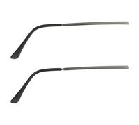 WESIEVYA 1 Pair Metal Replacement Eyeglasses Temples Arms for Frame Repair Compatible with External Thread Glasses, Gunmetal Color, Eyewear Accessories for Sunglasses and Optical Use