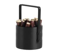 WESIEVYA 1 Set 1:12 Scale Miniature Firewood Bucket - Dollhouse Fire Log Holder with Wood Pile - Fireplace Accessories for Indoor Outdoor Micro Campfire Camping Scene Decor