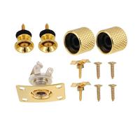 WESIEVYA 1 Set Boat Shaped Jack Plate Strap Buttons Volume Knobs String Retainer for Stable Performance and Enhanced Aesthetics