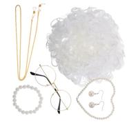 WESIEVYA 1 Set Elderly Costume Wig Accessories for Adults Soft Grandma Wig for Halloween Cosplay and Theatrical Performances Detailed Craftsmanship for Authenticity and Comfort