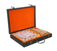 WESIEVYA 1 Set Traditional Chinese Chess Set - Wooden Xiangqi Chess Pieces with PU Leather Board and Carrying Case - Gift for Strategy Game Lovers Advanced Players