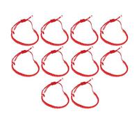 WESIEVYA 10 Pcs Handwoven Red Rope Bracelets Adjustable Unisex Bracelets with Workmanship, for Wearing with Different Outfits and Avoiding Bad Luck