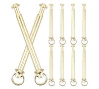 WESIEVYA 10 Sets Hand Folding Fan Repair Kit with Stainless Steel Metal Shaft Rivets and Nuts Stable Moulding and Sturdy Design Suitable for Golden Folding Fans Replacement and Maintenance