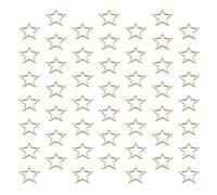 WESIEVYA 100 Pcs Wooden Star Ornaments with Five-Pointed Star Shape, Plastic Material, Practical and Sturdy Design for Bedroom and Window Decoration
