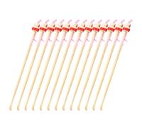 WESIEVYA 100pcs Bamboo Ear Wax Removing Spoons Non-Slip Design Portable Ear Picking Tools for Safe and Effective Earwax Removal at Home and Personal Use Random Color