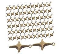 WESIEVYA 100Pcs Hollow Star Charms for DIY Jewelry Making Mini Pendants for Bracelets Necklaces and Earrings Vintage Craft Supplies for Creative Projects