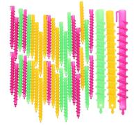 WESIEVYA 100pcs Spiral Hair Perm Rods Curling Rods for Women Abs Material Assorted Colour Spiral Design for Home Use and Salon Use Random Color