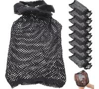 WESIEVYA 10pcs Black Mesh Dome Wig Caps Made of Elastic Fiber, Ultra-thin and Breathable Hair Nets to Keep Hair Neat and Tidy, for Ballet Buns and Outdoor Activities