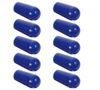 WESIEVYA 10pcs Blue Plastic Electric Guitar Bass Knob Caps, Easy to Install and Practical Use, 4mm Size, Replacement for Electric Guitar Volume and Tone Controls