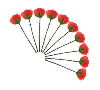 WESIEVYA 10pcs Folding Rose Tricks Flower Prop for Stage Bar Party Street Performances Foldable Roses with Unique Craftsmanship for Close Up Illusion and Enchanting Effects